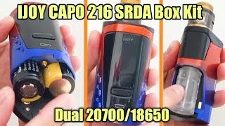 Close look at IJOY Capo 216 squonk mod Dual 2070018650 squonk mod  Elegomall [upl. by Balcer]