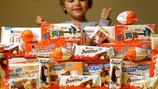 Packages with Kinder Surprise Kinder Joy and others Kinder products [upl. by Htinek]