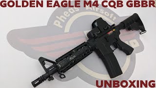 UNBOXING Golden Eagle M4 CQB  My First GBBR  The kick is strong in this one [upl. by Eanad]