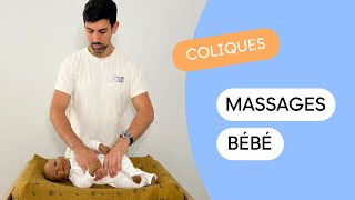 MASSAGE BÉBÉ COLIQUE  comment soulager les coliques de bébé [upl. by Elbag530]