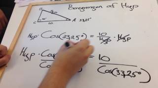 Beregning af hypotenuse i matematik C [upl. by Eerdna75]