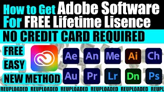 How to Get Adobe Creative Cloud All Apps for FREE Lifetime License  No Credit Card Required [upl. by Akener]