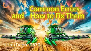 Harvester  Common Errors and How to Fix Them When Operating John Deere T670 Combine agriculture [upl. by Akselaw823]