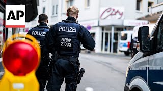 German police scour a western city for a knife attacker who killed 3 at a community festival [upl. by Amadas]