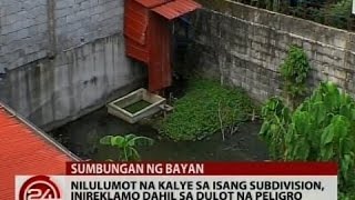 Sumbungan ng Bayan Nilulumot na kalye sa isang subdivision inireklamo dahil sa dulot na peligro [upl. by Akiemat773]