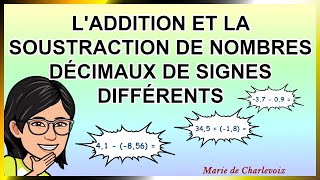 Laddition et la soustraction de nombres décimaux Cours 42 ✔ EXERCICES sur Marie de Charlevoix 😃 [upl. by Narol]