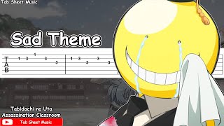 Assassination Classroom OST  Tabidachi no Uta Guitar Tutorial [upl. by Nevarc]