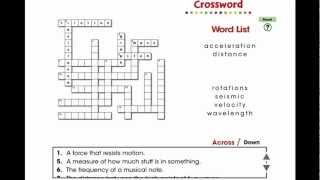 CC7554 Motion Crossword Mini [upl. by Nivat]