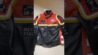 Vintage HarleyDavidson FXRS Racing Leather Jacket jacketreview fashion deadpoolcosplay vintage [upl. by Mady]