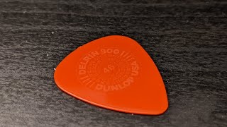 Jim Dunlop Delrin 500 Prime Grip 046mm guitar pick review Excellent for fast strummers [upl. by Ainaznat]