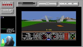 Hard Drivin  Atari ST  Speed Track Speedrun FLAP  1m 16s 57ms  Current PB [upl. by Nawram]