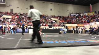 3A160 lb wrestling finals Manatees Jesse Fulk vs Osceolas Fox Baldwin [upl. by Anohsal]