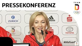 quotBeste Kür meines Lebensquot  Olympiasieger Savchenko und Massot  Pressekonferenz  Team Deutschland [upl. by Krid]