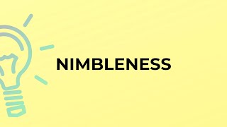 What is the meaning of the word NIMBLENESS [upl. by Wernick]