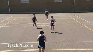 Netball  Attacking Movement  Double Lead [upl. by Lavine]