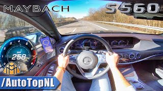 MERCEDES MAYBACH S CLASS S560 AUTOBAHN POV 258kmh TOP SPEED by AutoTopNL [upl. by Fortin]