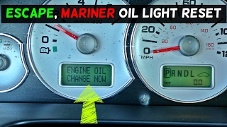 HOW TO RESET CHANGE ENGINE OIL ON FORD ESCAPE MERCURY MARINER [upl. by Romonda]