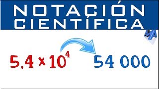 Pasar de Notación Científica a Decimal  Ejemplo 1 [upl. by Tatum288]