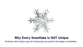 Why Every Snowflake is NOT Unique According to Duke University Professor Adrian Bejan [upl. by Prudi]