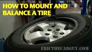 How To Mount and Balance A Tire EricTheCarGuy [upl. by Teteak550]