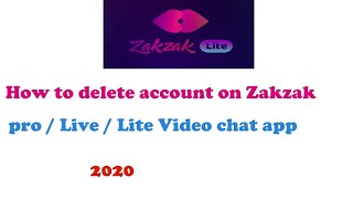 how to delete account on zakzak lite app  how to deactivate account on zakzak app [upl. by Ahcropal]