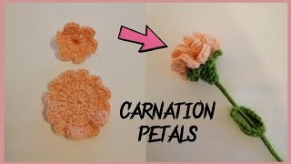 Crochet Carnation Petals  JovelynCrochet [upl. by Tennaj]