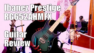 Ibanez Prestige RG652AHMFX Nebula Green Burst Guitar Review and Specs [upl. by Nnayrrehs]