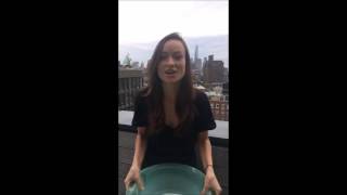 Olivia Wilde Breast Milk Bucket Challenge Official Video [upl. by Ycul]