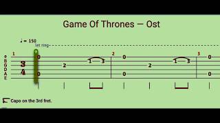 Game of Thrones Fingerstyle TABS [upl. by God]