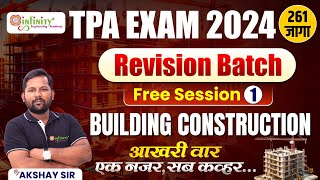 Building Construction  TPA Revision Session  TPA Preparation Strategy  TPA Recruitment 2024 tpa [upl. by Ellednek405]