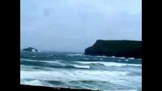 Polzeath very big onshore wind and waves June 8th [upl. by Eimia]