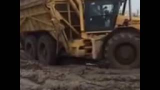 77AHX Game Equipment Cane Hauler with 16 tons of burned cane in late season South Louisiana Mud [upl. by Assetan]