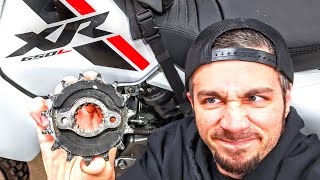 New Honda XR650L Has Some BIG Problems  Front Sprocket Valves amp Aftermarket Tank Swap [upl. by Giovanna]