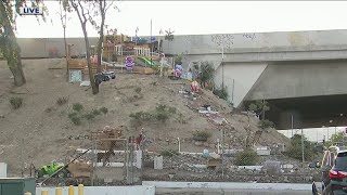 Homeless man creates mini mansion alongside Pacoima freeway [upl. by Sig893]