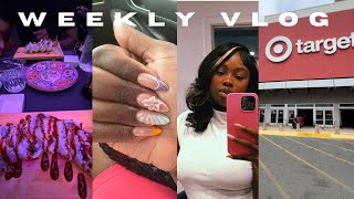 weekly vlog target haul sushi date night nail maintenance and more 🍂 [upl. by Atinrahc87]