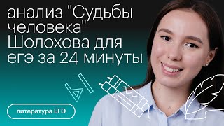 Анализ «Судьбы человека» Шолохова для ЕГЭ за 24 минуты  Литература с Лилией Булгариной [upl. by Simaj358]