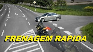 COMO FREAR A MOTO COM EMERGÊNCIA SEM DERRAPAR [upl. by Alarice926]