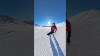 Alpe dhuez 🏂 snowboarding snowboarder snowboarders snowboard snow alps alpsmountains [upl. by Yrneh]