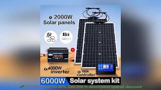 ✔️Best 110V 220V 2000W Flexible Solar Panel System 12V Battery Charger Contro [upl. by Wolsky87]