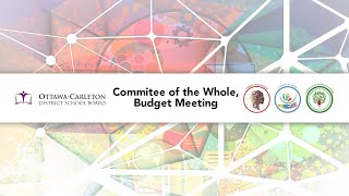 June 22 2020 OCDSB Committee of the Whole Budget Meeting [upl. by Arec]