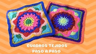 CUADRO MANDALA TIPO MOSAICO TEJIDO A CROCHET PASO A PASO  26 CM [upl. by Rehprotsirhc]