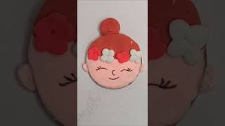 Diy Doll face making with cardborad and clay shorts clay doll [upl. by Flor]