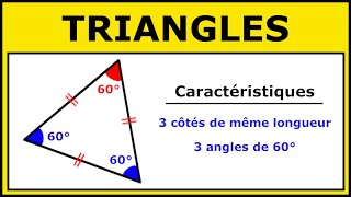 Triangle Rectangle Isocèle et Équilatéral  Les Caractéristiques Principales [upl. by Marciano464]