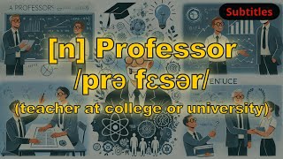 n Professor meaning teacher at college or university with 5 examples [upl. by Cramer]