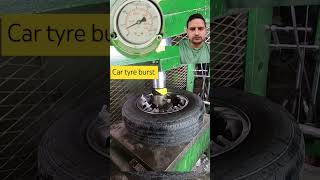 Car tyre explosion under 150 ton hydraulic press hydraulicpresschannel satisfying hydraulic yt [upl. by Hobey]