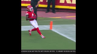 Rashee Rice with a 44yard touchdown catch from Patrick Mahomes vs Cincinnati Bengals [upl. by Olecram528]