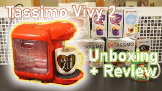 Tassimo Vivy 2 First Use  Unboxing amp Review [upl. by Terrab]