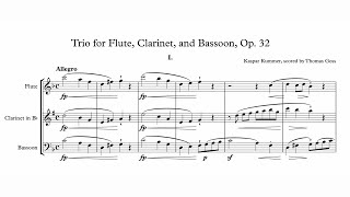 Kaspar Kummer Trio for Flute Clarinet and Bassoon Op 32 1827 [upl. by Clite195]