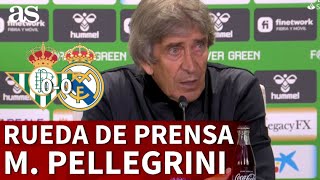 BETIS 0  REAL MADRID 0  RUEDA de PRENSA de MANUEL PELLEGRINI  Diario AS [upl. by Mcgrody]