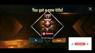 HOW TO GET OVERACHIEVER TITLE IN PUBG MOBILE [upl. by Ayenat348]